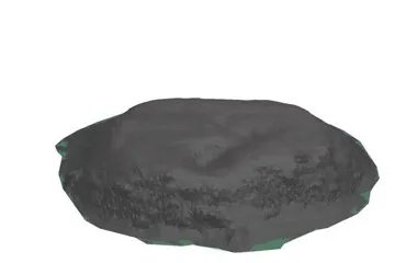 3D scan of an asphalt millings stockpile